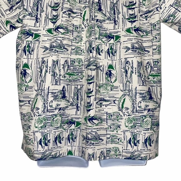Cooke Street Vintage Hawaiian Fish Shirt Men's L - Picture 9 of 10